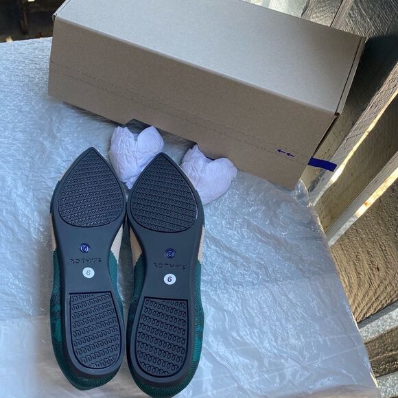 Rothy's® Women’s The Point Moroccan Green Sz 6 - Picture 10 of 13